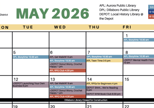 May 2026 Library Calendar
